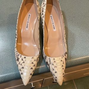 Manolo Blaniks snake skin